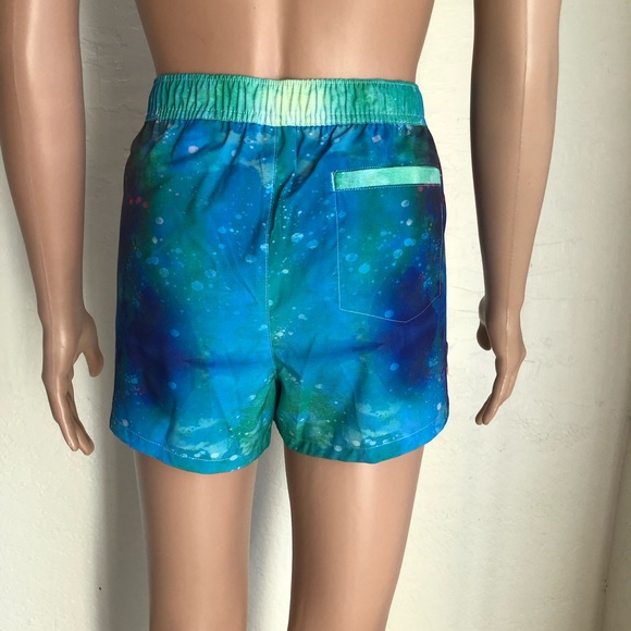 Guy Harvey Women’s Size L Tie-Dye Blue Shorts Dri-Fit Drawstring Elastic Waist - Picture 3 of 16